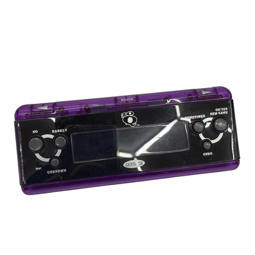 Radica 20Q Handheld Electronic Game Purple Tested Working